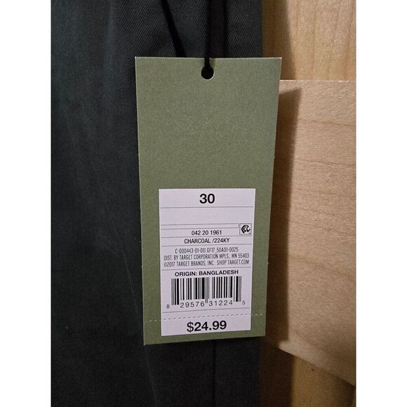 2 Pairs of Goodfellow & Co M Tech Shorts Charcoal Wrinkle-Resistant Stretch 30W - Picture 5 of 6